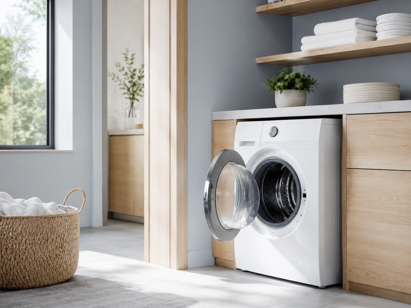 A modern laundry room