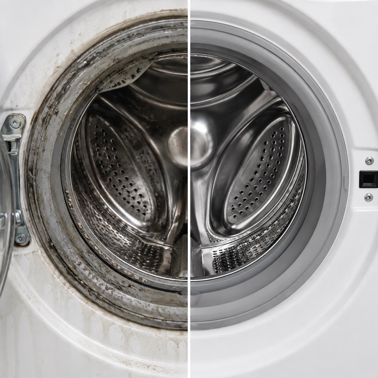 Washing Machine before and after cleaning